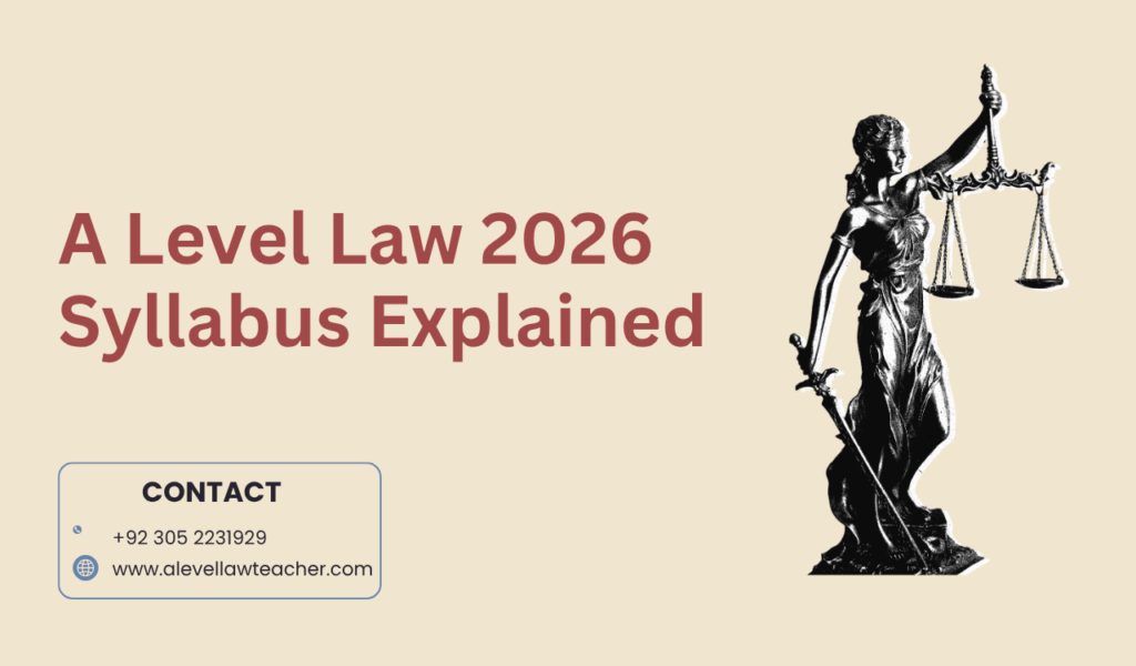 A Level Law 2026 Syllabus Explained