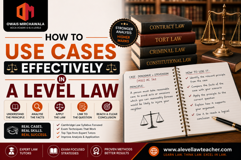 How to Use Cases Effectively in A Level Law