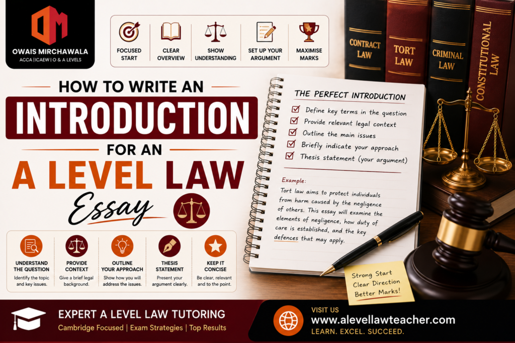 How to Write an Introduction for an A Level Law Essay