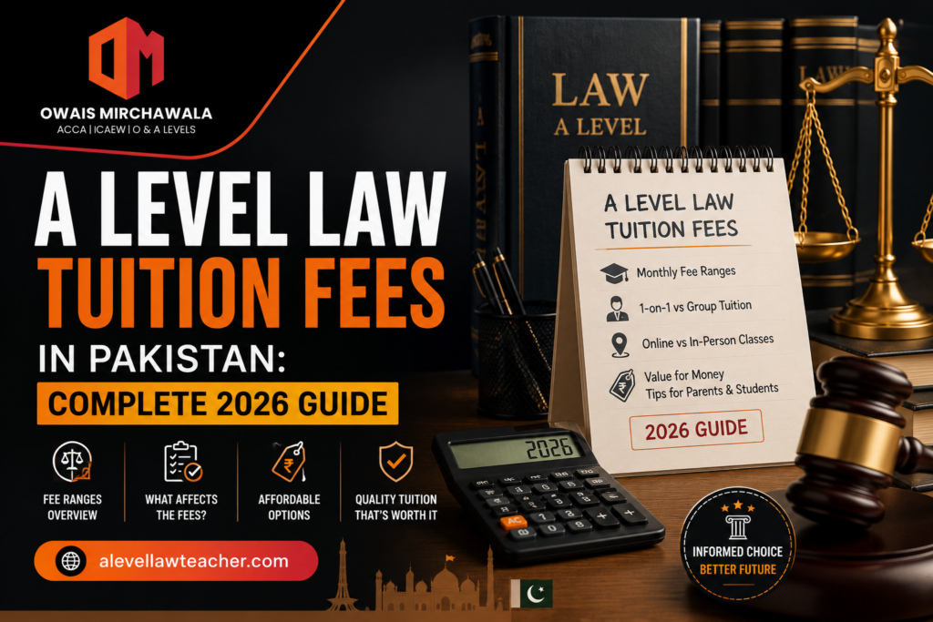 A Level Law Tuition Fees in Pakistan: Complete 2026 Guide