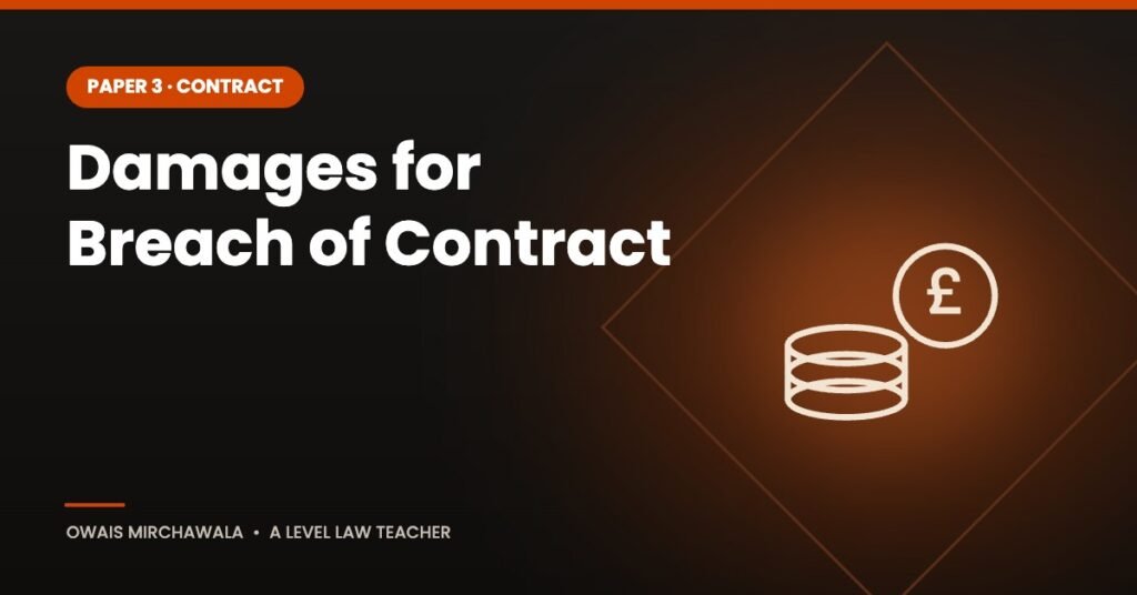 Damages for Breach of Contract – A Level Law cover