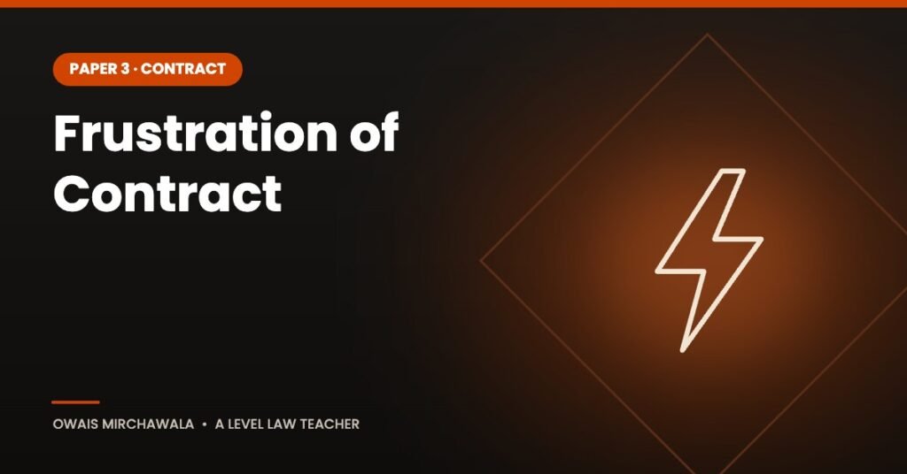 Frustration of Contract – A Level Law cover