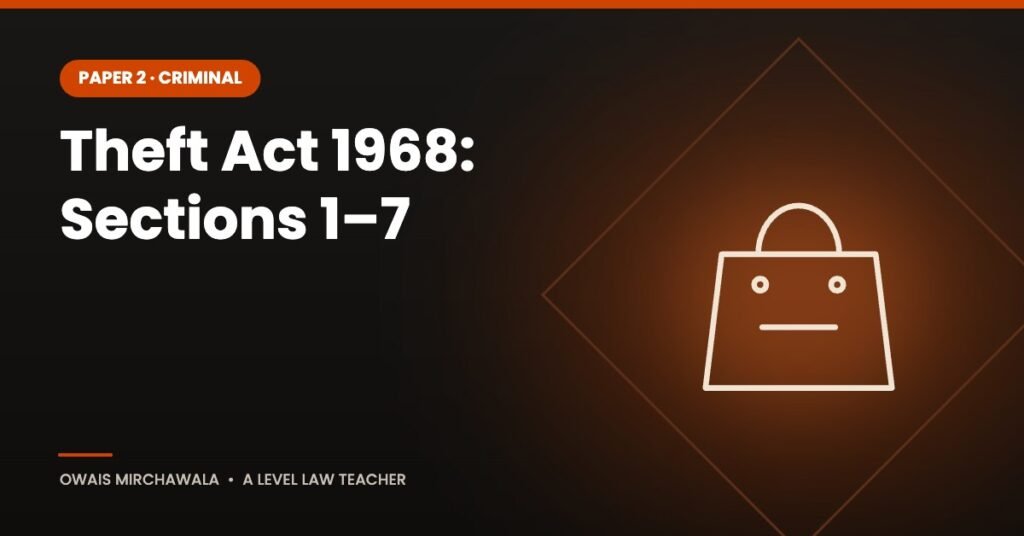 Theft Act 1968: Sections 1–7 – A Level Law cover
