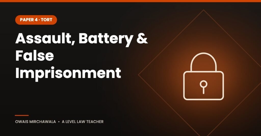 Assault, Battery & False Imprisonment – A Level Law cover